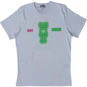 Erkek Yuvarlak Yakalı Yazılı Baskılı Kısa Kollu Beyaz Tişört Ety-Wht