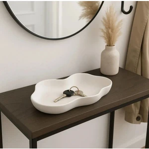 Dalga Desenli Dekoratiftabak, Banyo Düzenleyici, Anahtar ve Mum Tabağı,