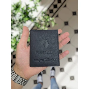 Visso Leather 1904 Renault Logolu  Deri Araç Ruhsat Kılıfı - Ruhsat Kabı Isme Özel Çanta