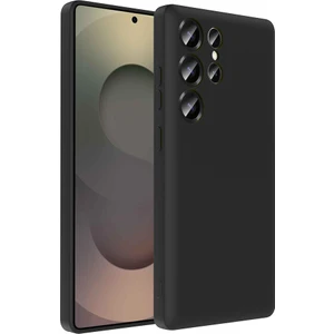 Galaxy S25 Ultra Kılıf Kamera Korumalı Kartlık Hazneli Mkst Vitra Kapak - Siyah