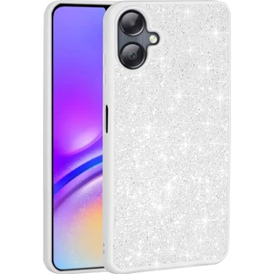 Galaxy A06 Kılıf Parlak Taşlı Tasarım Mkst Pırlanta Kapak - Beyaz