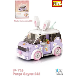 Loz Mini Block Serisi/ Mor Araba -LZ4208 (242 Parça) Oyuncak Yapım Seti