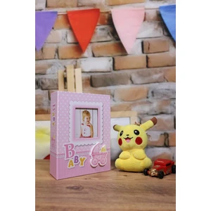 NRCN 10x15 cm 100’lük Pencereli Bebek Fotoğraf Albümü Pembe