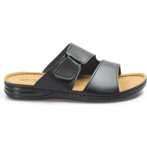 Fast Step Erkek Günlük Rahat Yazlık Plaj Hafif Bantlı Düz Terlik Siyah 001mafaststep