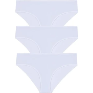 3'lü Kadın Düz Renk Pamuklu Likralı Külot