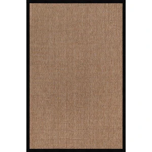 0465-SIYAH Kumaş Bordür Sisal Halı Kilim Hav Toz Vermez Kolay Temizlenen Hasır Kilim