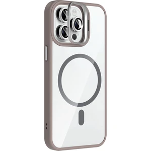iPhone 14 Pro Max Kılıf Etro Standlı Kamera Lens Koruyucu Hediye Gri