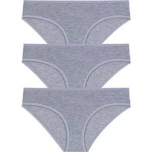 3'lü Kadın Düz Renk Pamuklu Likralı Külot