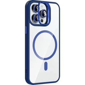 iPhone 14 Pro Max Kılıf Etro Standlı Kamera Lens Koruyucu Hediye Lacivert