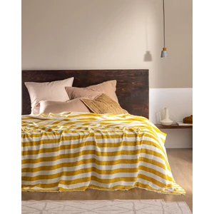 Aviral Çift Kişilik Pamuklu Yatak Örtüsü - Sarı