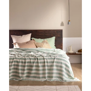 Aviral Çift Kişilik Pamuklu Yatak Örtüsü - Mint Yeşili