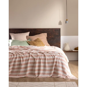 Aviral Çift Kişilik Pamuklu Yatak Örtüsü - Pudra