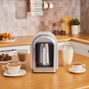 x Refika Hatır Mod Sütlü Çelik Cezveli Türk Kahve Makinesi Swiss Cream