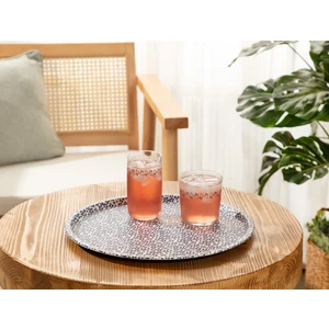 Madame Coco Rêve Bleu Fleur Sauvage Yuvarlak Tepsi