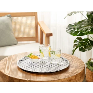 Madame Coco Rêve Bleu Petite Fleur Yuvarlak Tepsi