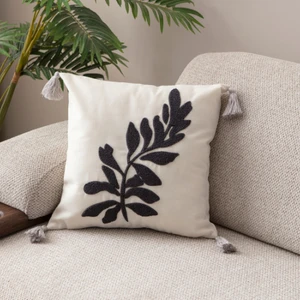 Comfort Punch Desenli Kırlent Kılıfı Kare Dekoratif Bohem Nakışlı Koltuk Yastık Kılıfı Panç 45X45