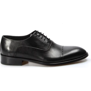 Fast Step Hakiki Deri Siyah Erkek Klasik Ayakkabı 822ma90