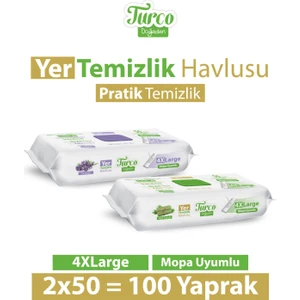 Doğadan Yer Temizlik Havlusu Yeşil Sabun Lavanta 2 x 50