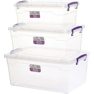 Hobi Box Yatay Saklama Kabı 3'lü Set 5,5-10-15 Lt