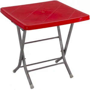 80x80 Katlanır Ayaklı Masa Kırmızı