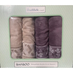 Fiore Line Bej Mürdüm Bambu Hamam Seti