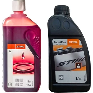 Stıhl 2t Ölçeksiz Motor Yağı 1 Lt - Zincir Yağ 1 Lt Set