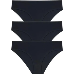 3'lü Kadın Düz Renk Pamuklu Likralı Külot