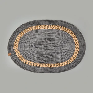 Jüt Görünümlü Kapı Önü Paspası - Antrasit - 50X70 cm