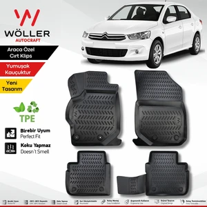 Citroen C Elysee Paspas 2012 Sonrası 3D Havuzlu Wöller Paspas