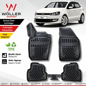 Volkswagen Polo Paspas 2010 2017 Arası 3D Havuzlu Wöller Paspas
