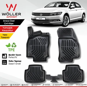 Vw Passat B8 Paspas 2015 2023 Arası 3D Havuzlu Wöller Paspas