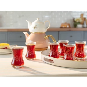 Madame Coco Lavem-White Flowers 6-lı Çay Bardağı Seti