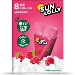 Sun Lolly Ahududu Aromalı Su Buzu 8X60 ml