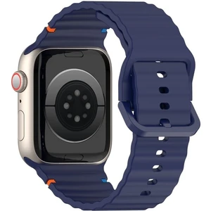Apple Watch 10/11 42mm-38/40/41mm Kordon Dekoratif Örgü Çizgili Spor Silikon Kayış 2/3/4/5/6/se/7/8/9