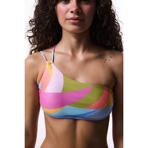 Renkli Beja Halter Bikini Üstü