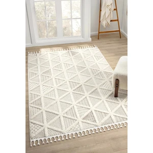 Beyaz Bej Bukleli Yumuşak Peluş Shaggy Dokuma Çocuk Odası Oturma Odası Salon Mutfak Halısı