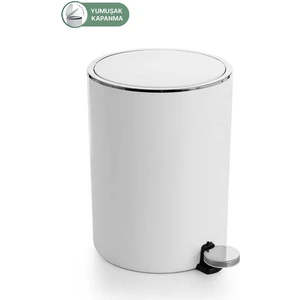 Lenox Pedallı Çöp Kovası Beyaz 5 Lt