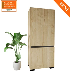 Floransa 4 Kapılı Flr4-Irf Safir - Antrasit Gardırop-Çok Amaçlı Dolap-Yüklük