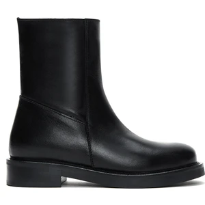 Kadın Siyah Fermuarlı Deri Bot 25WFD180518