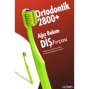 Ortodontik Diş Fırçası 2800 | Fda Onaylı,bpa Içermez,diş Teli Temizliği | 0,15 Mm Fırça Kılı, Yeşil