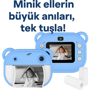 Anında Baskı Özellikli Çocuk Kamerası – Saniyeler Içinde Fotoğraf, Beklemeden Çıktı