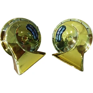 Hsgl Motorsiklet Kornası Salyangoz Korna Çift Takım Parlak Gold 12V 115DB