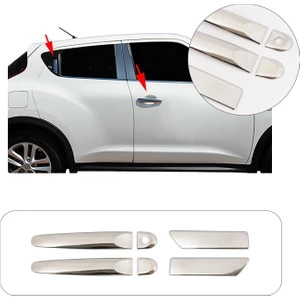 Nissan Juke Uyumlu 2010 ve Üzeri Krom Kapı Kolu 4 Kapı Paslanmaz Çelik
