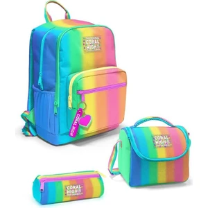 Coral High Renkli Çizgili 3’lü Okul Çanta Seti SET23673