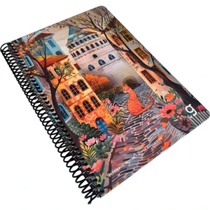 Istanbul Notes Spiralli Defter, Dekoratif Istanbul Tasarımlı, 17X24CM, 80 Yaprak, Kareli, Sert Kapak