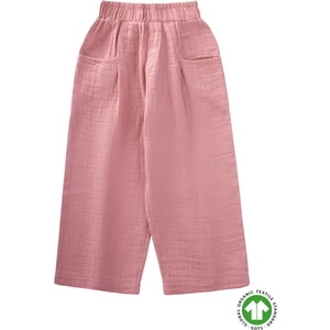 Organik Müslin Pantolon 2-10 Yaş Yavruağzı