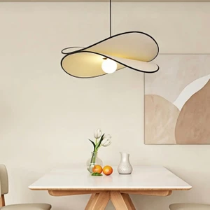 Modern Tasarım Madame Tekli Sarkıt Avize Boheme Marjinal Ürün Ekru Kumaş