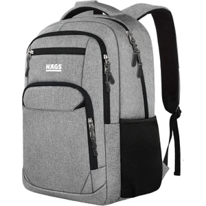 Laptop Sırt Çantası, Multi Cepli Bay ve Bayan Unisex Günlük Sırt Çantası Organizer Çanta Gri