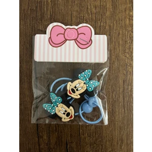 Kız Çocuk Minnie Mouse Mickey Mouse Boncuk Detay 1 Çift Lastik Toka Mini Miki Maus