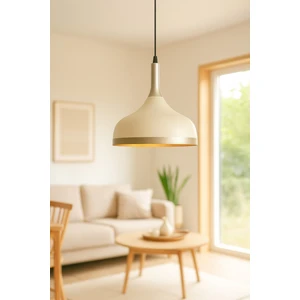 Cosmos Krem Içi Gold Özel Tasarım Modern Dekoratif Cafe Mutfak Salon Sarkıt Tekli Avize (Ampulsüz)